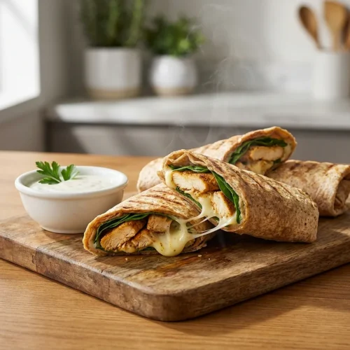 Air Fryer Chicken & Mozzarella Wraps