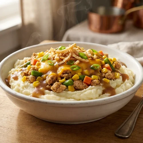 Chicken Mashed Potato Bowls