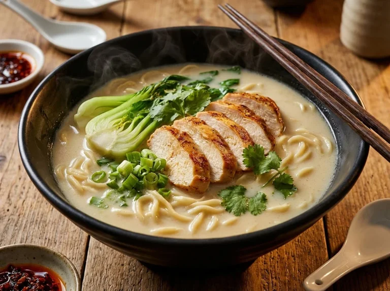 Creamy Garlic Chicken Ramen