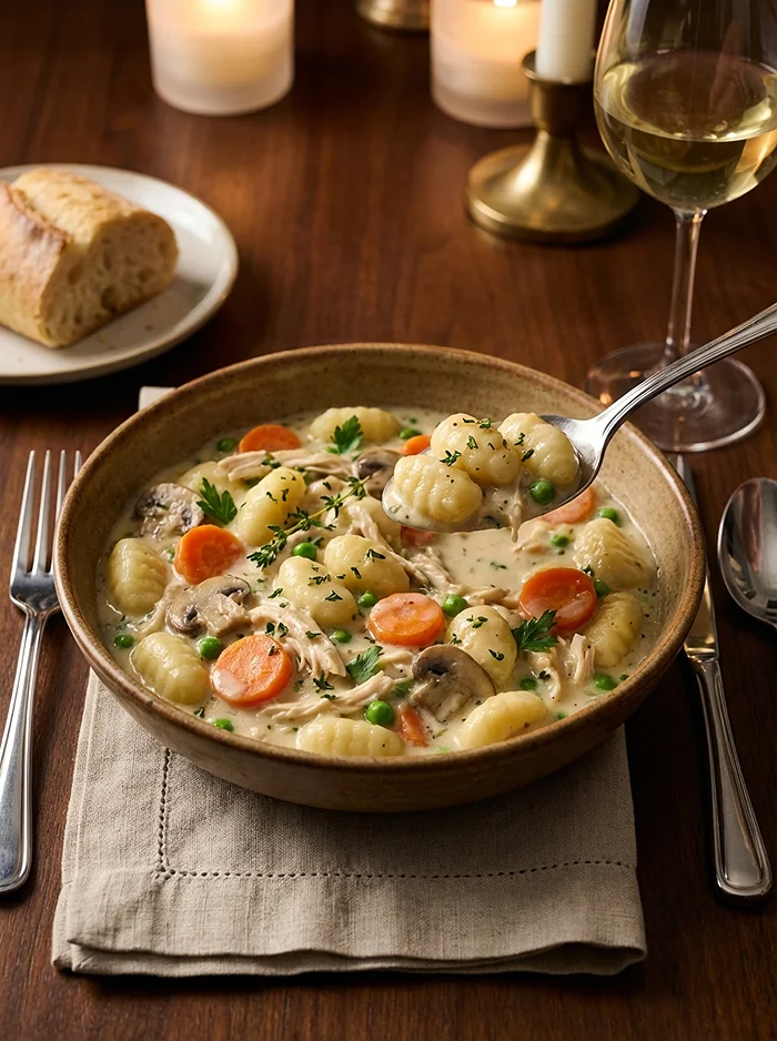 Creamy Gnocchi Chicken Pot Pie