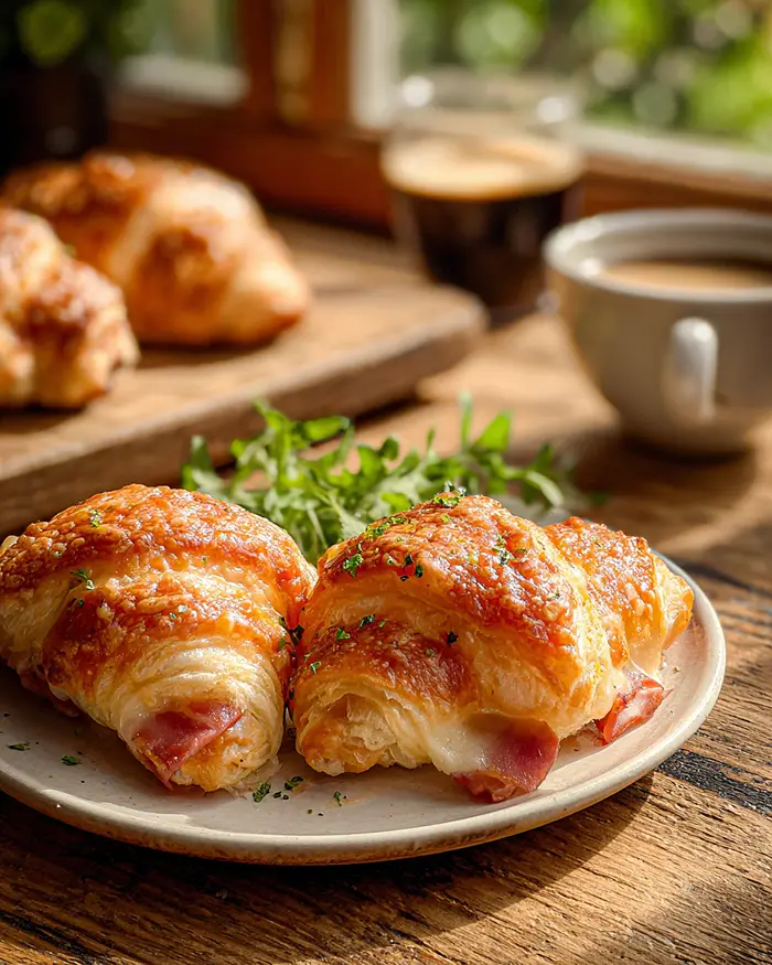 Baked Ham and Cheese Croissants Recipe 4 Easy Breakfast