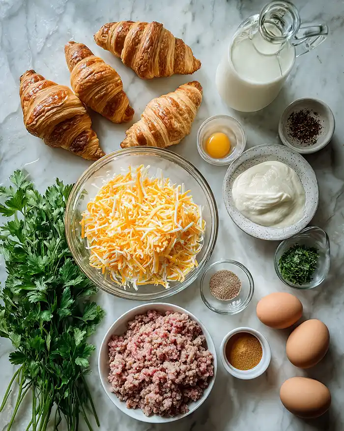 Easy Croissant Breakfast Casserole