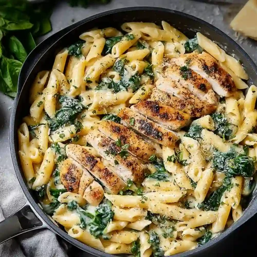 Easy Garlic Parmesan Chicken Pasta Recipe