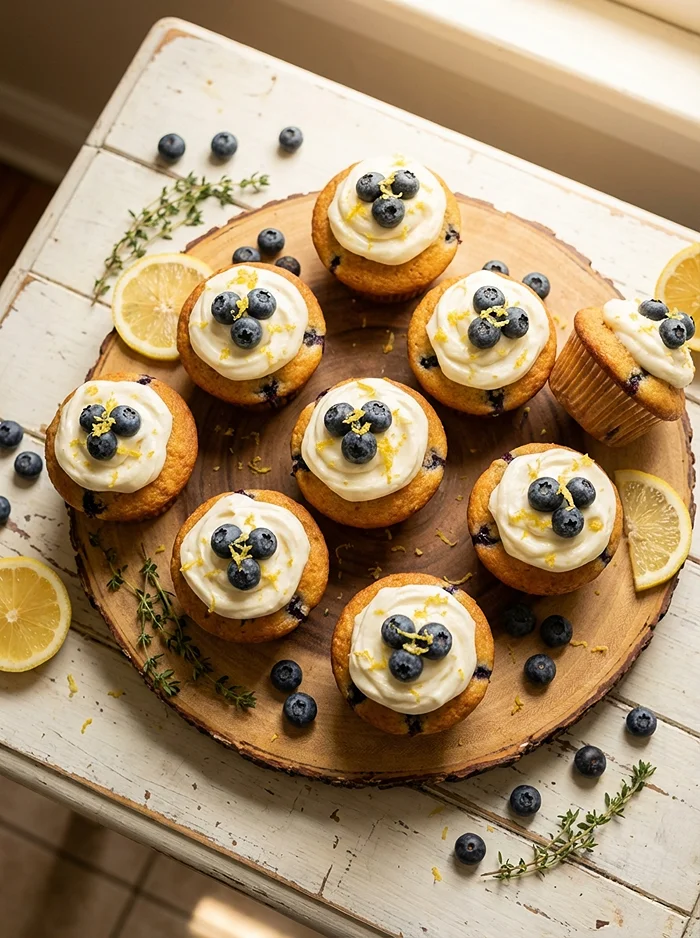 Easy Lemon Blueberry Cupcakes