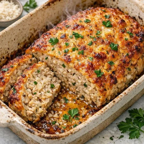 Garlic Parmesan Meatloaf Recipe