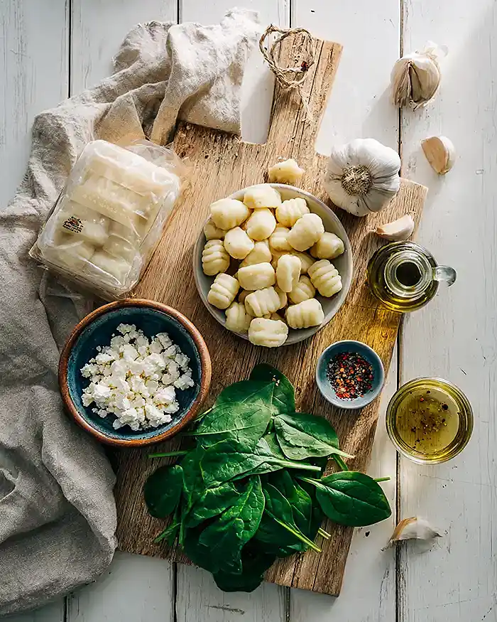 Creamy Gnocchi with Spinach and Feta Recipe 2 Gnocchi Recipe ingredients