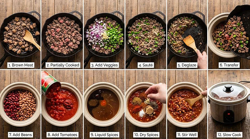 Easy Crockpot Chili Recipe 3 Ground Beef Chili Recipe