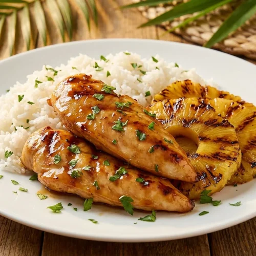 Hawaiian Chicken with Coconut Rice