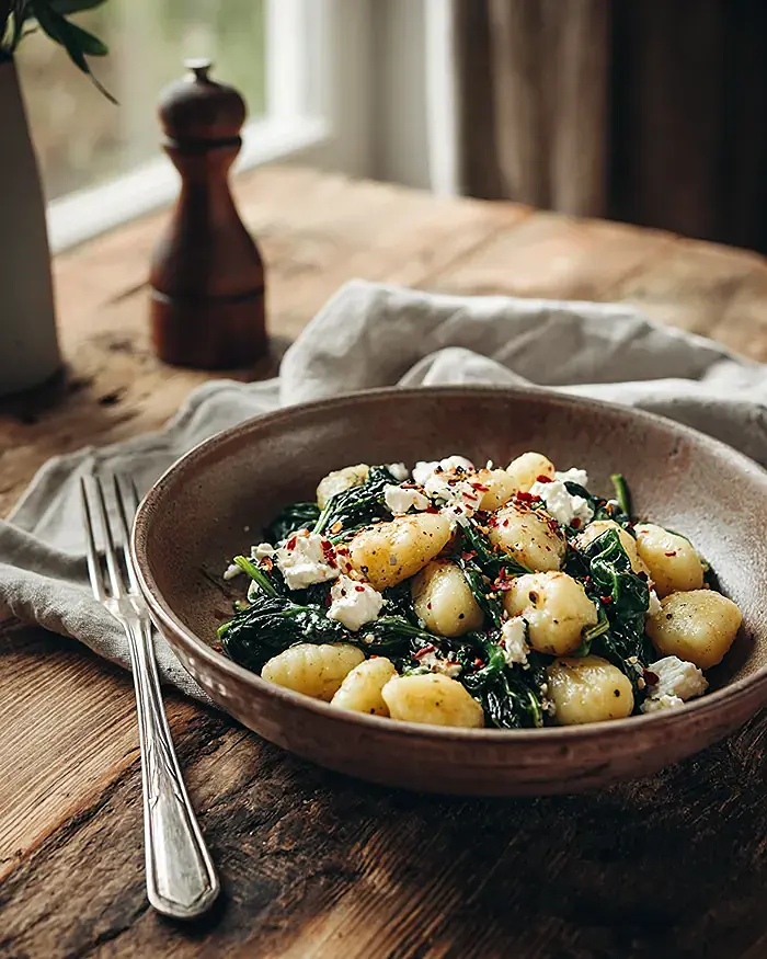 Creamy Gnocchi with Spinach and Feta Recipe 5 Healthy Dinner Recipes