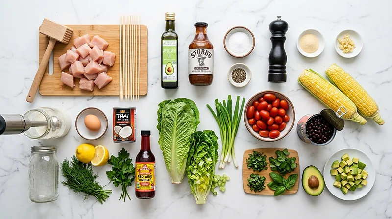 BBQ Chicken Skewer Salad 2 Healthy Dinner Salad Inspiration