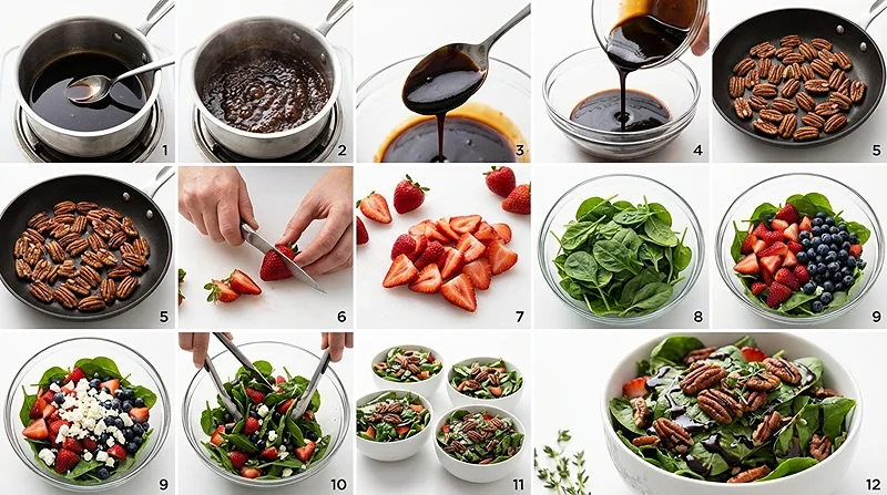 Healthy Spinach Salad With Berries