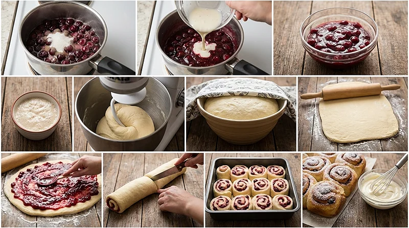 Homemade Cherry Cinnamon Rolls