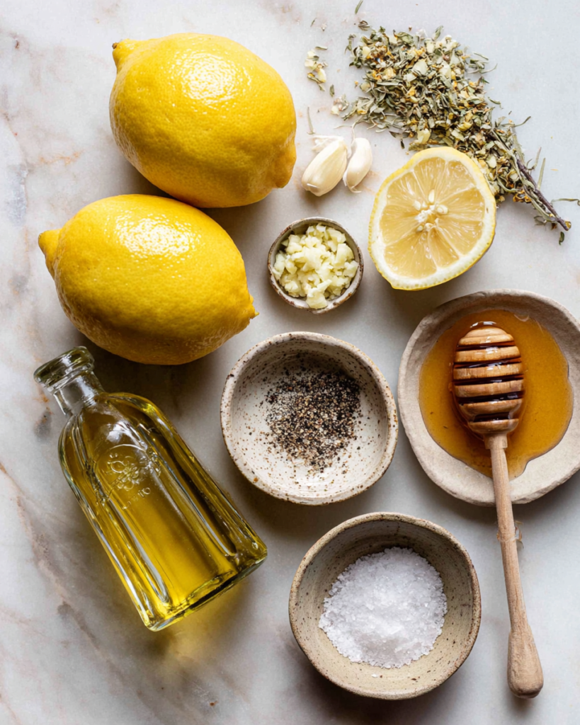 Lemon Vinaigrette Salad Dressing ingredients