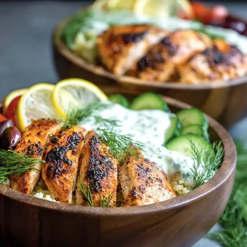 Mediterranean-Inspired Lemon-Dill Chicken Bowls
