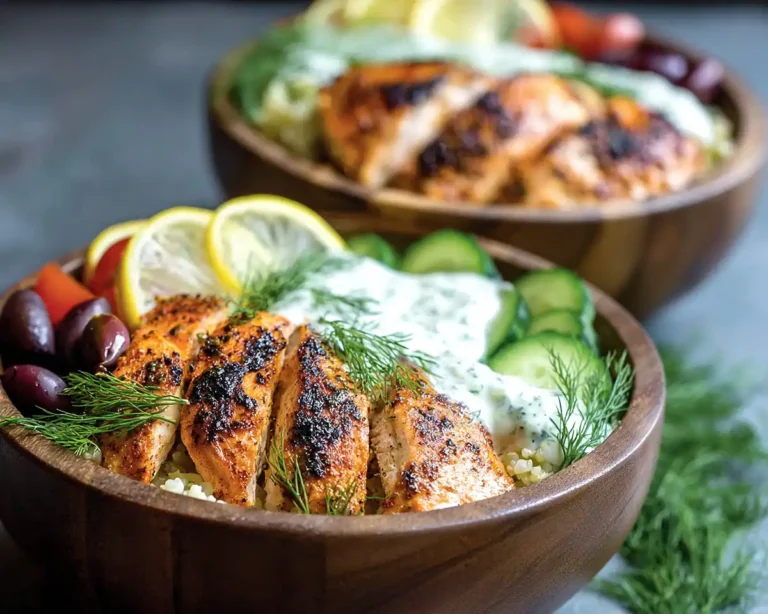 Mediterranean-Inspired Lemon-Dill Chicken Bowls