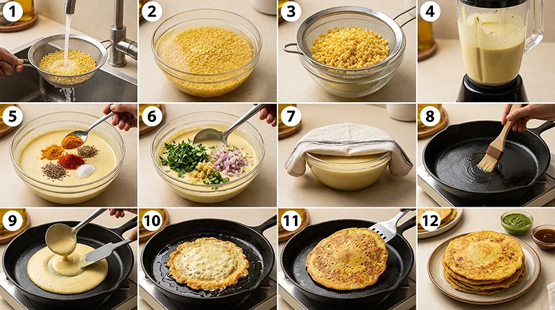 Moong Dal Cheela Recipe