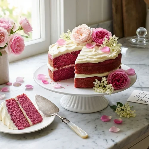 Mother's Day Pink Velvet Cake
