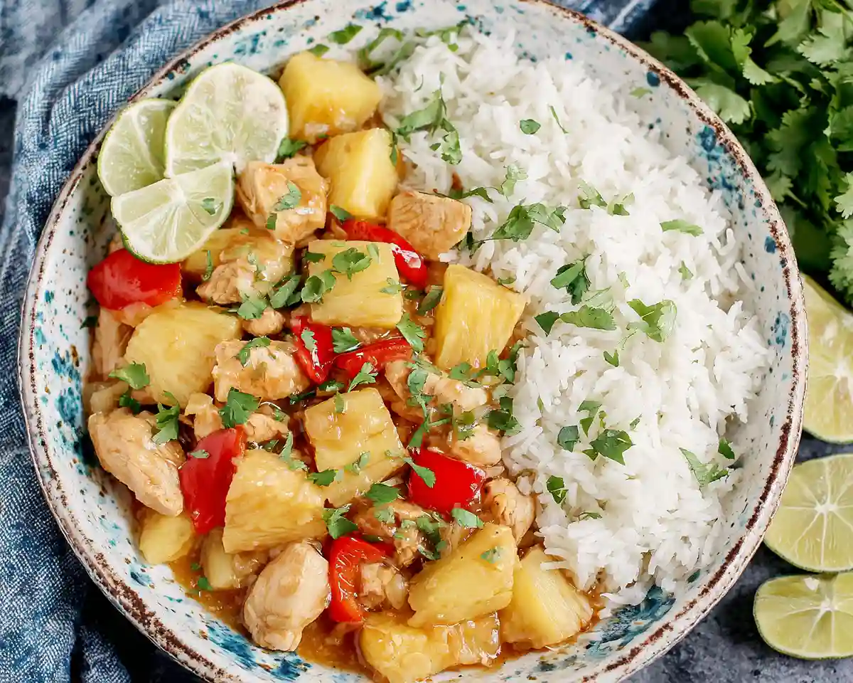 One-Pan Pineapple Chicken & Rice