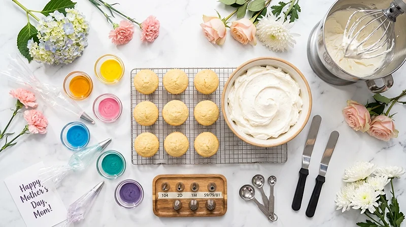 Colorful Floral Cupcake Ideas