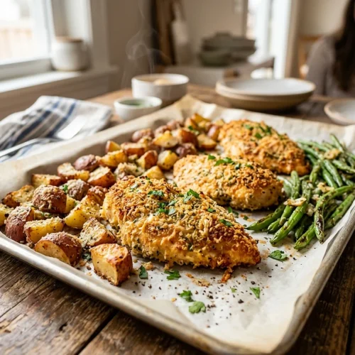Parmesan Crusted Chicken Sheet Pan Dinner 5 Parmesan Crusted Chicken Sheet Pan Dinner