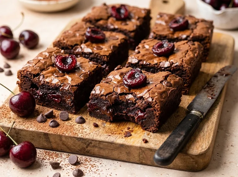Roasted Cherry Brownies