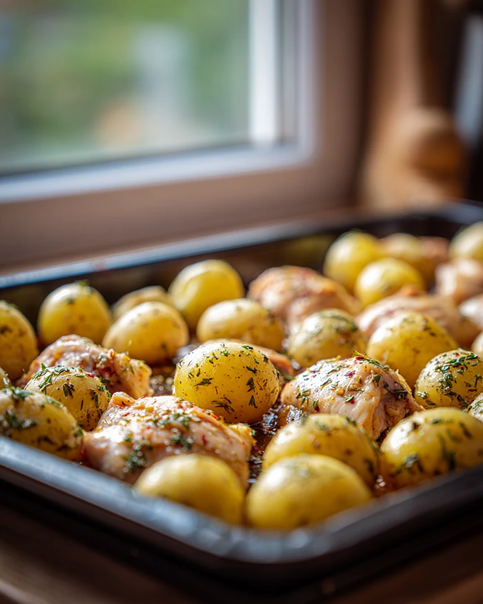 Sheet Pan Lemon Balsamic Chicken and Potatoes 4 Sheet Pan Lemon Chicken Half Baked