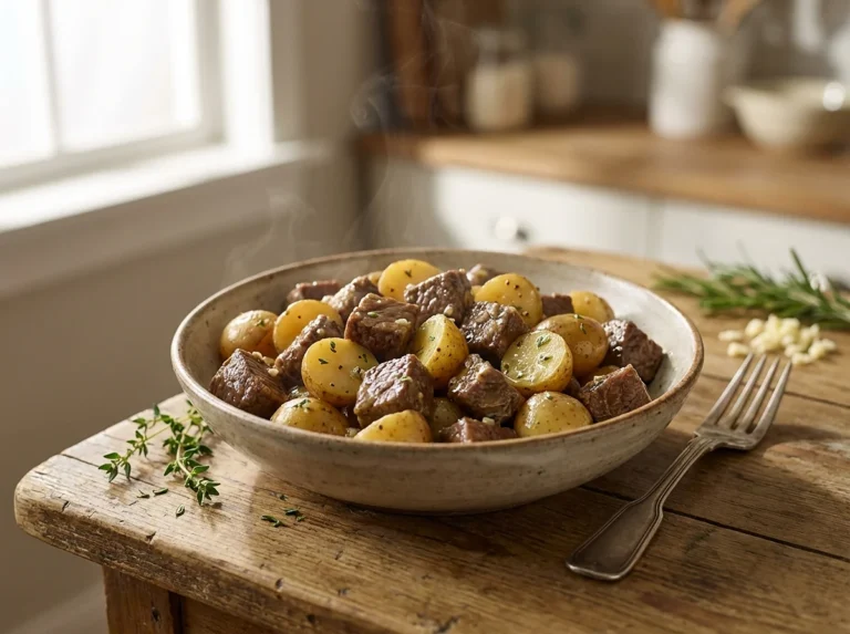 Slow Cooker Garlic Butter Beef Bites