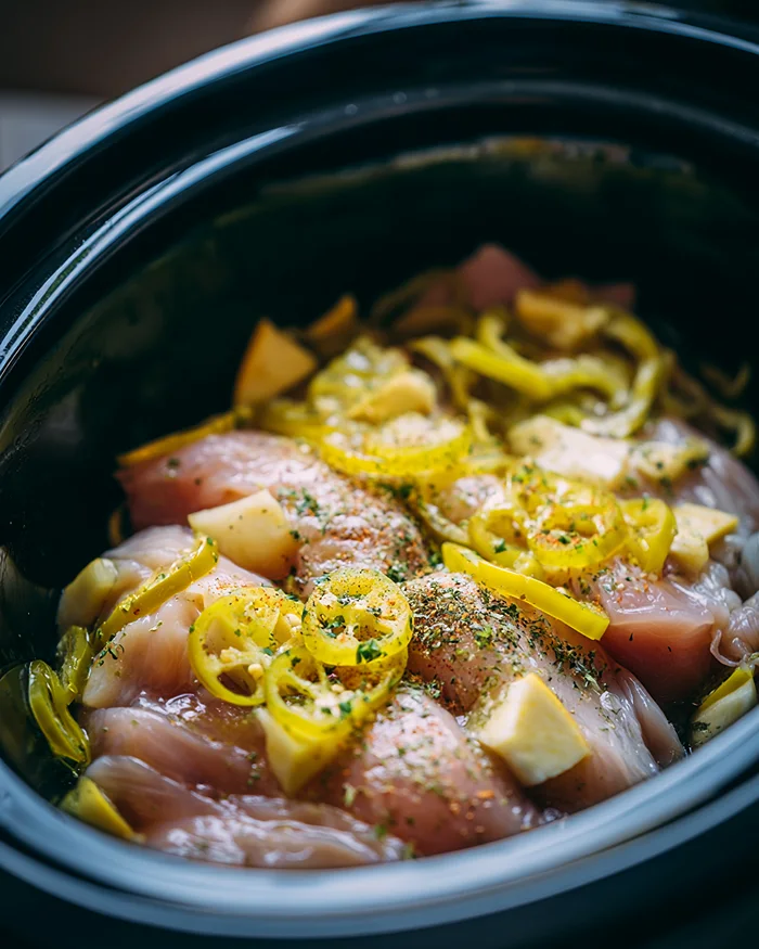 Slow Cooker Mississippi Chicken