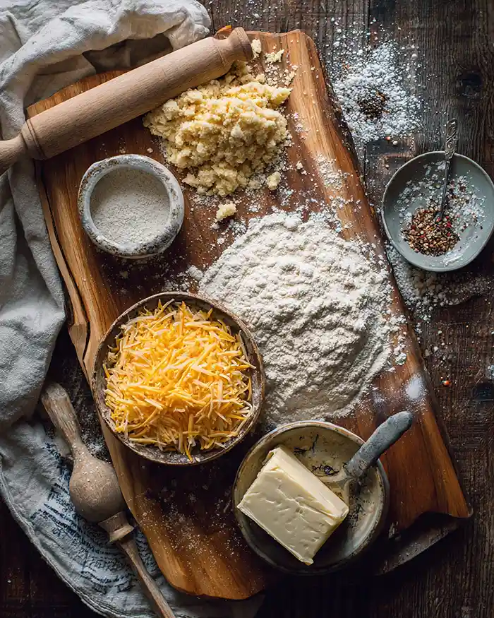 Sourdough Starter Cheese Crackers