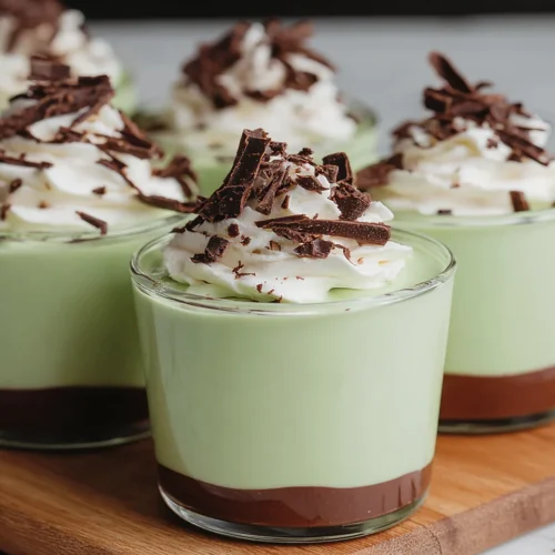 St Patrick's Day Green Shake Pudding Cups