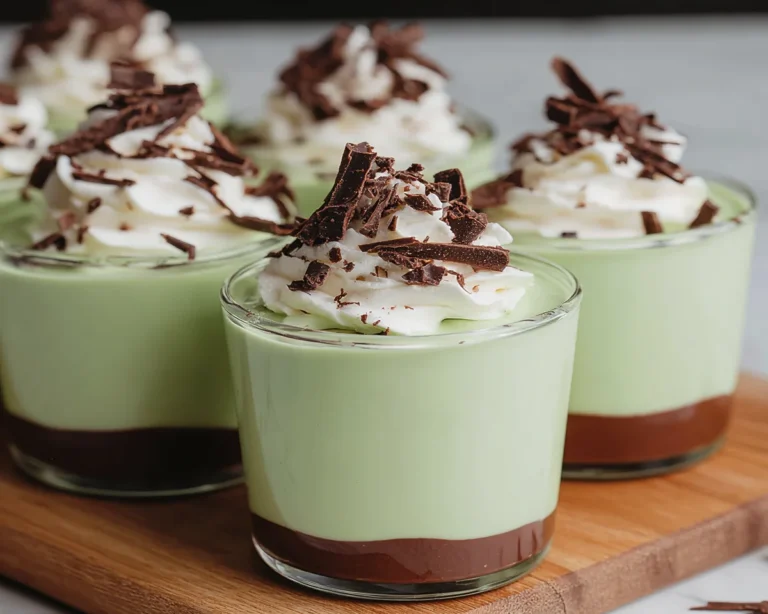 St Patrick's Day Green Shake Pudding Cups