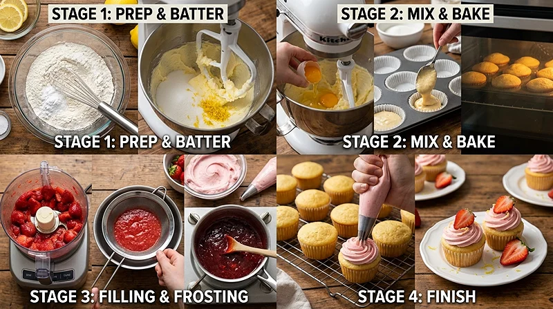 Strawberry Lemonade Cupcakes 3 Strawberry Cupcake Recipe From Scratch