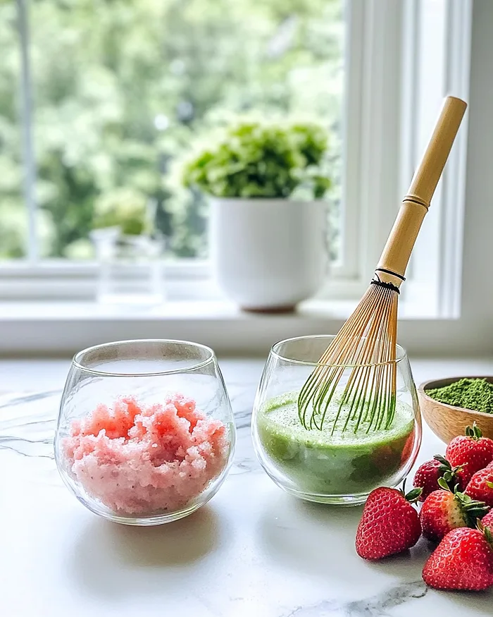 Strawberry Green Tea Drink