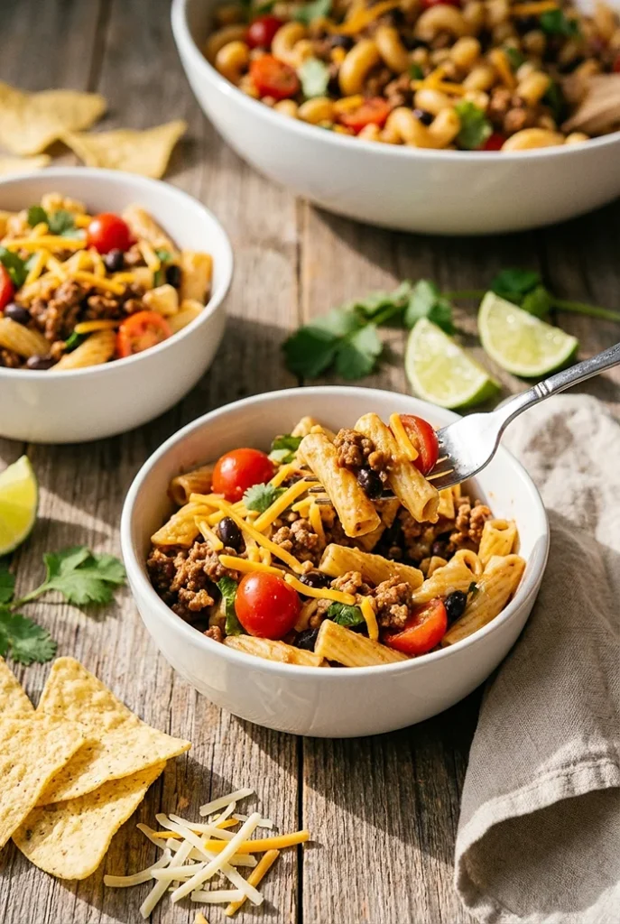 Taco Pasta Salad With Black Beans