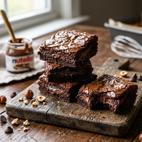 4-Ingredient Nutella Brownies