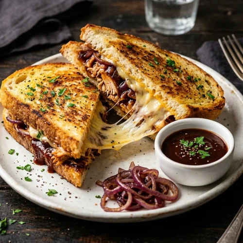 BBQ Chicken Grilled Cheese 5 BBQ Chicken Grilled Cheese