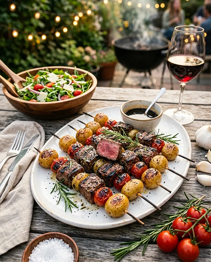 Balsamic Rosemary Steak Kabobs