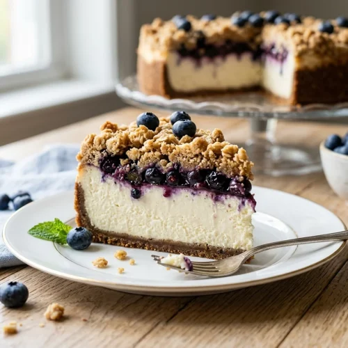 Blueberry Crumble Cheesecake 5 Blueberry Crumble Cheesecake