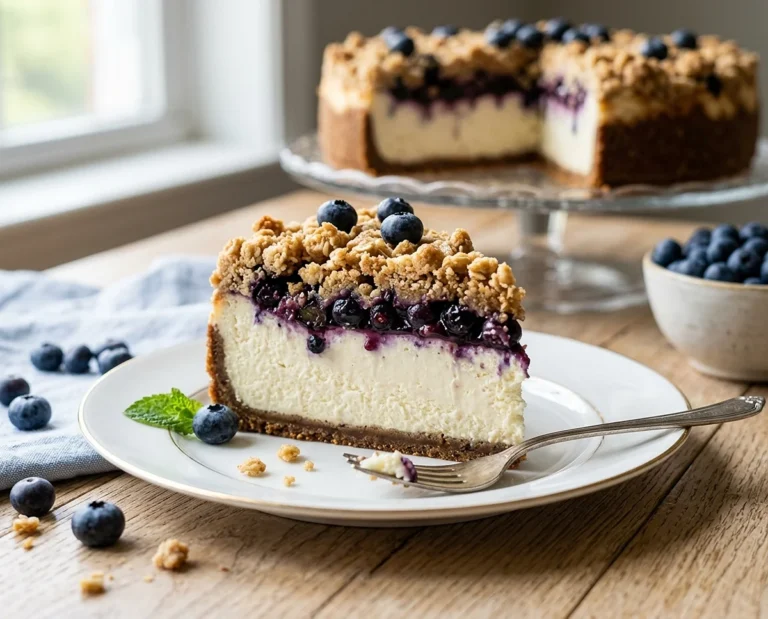 Blueberry Crumble Cheesecake