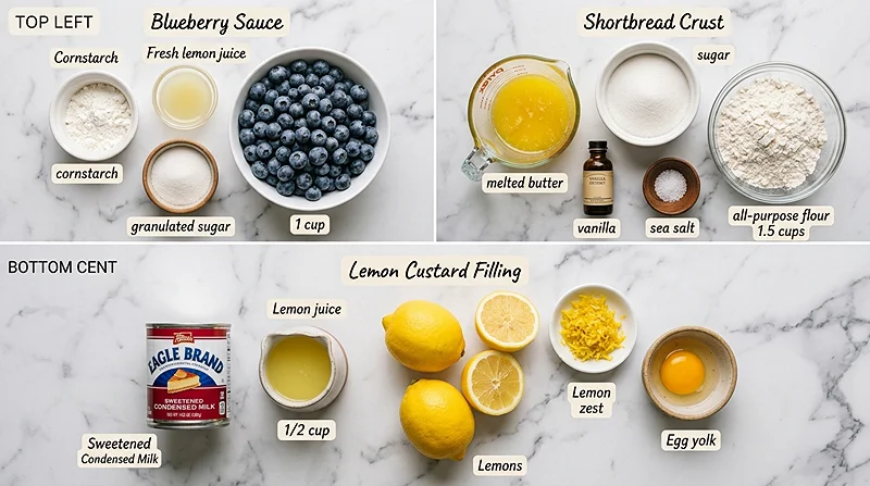 Blueberry Lemon Custard Tart