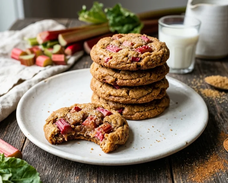 Brown Sugar Rhubarb Cookies