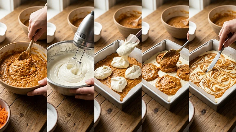 Carrot Spice Cake Cheesecake Bars