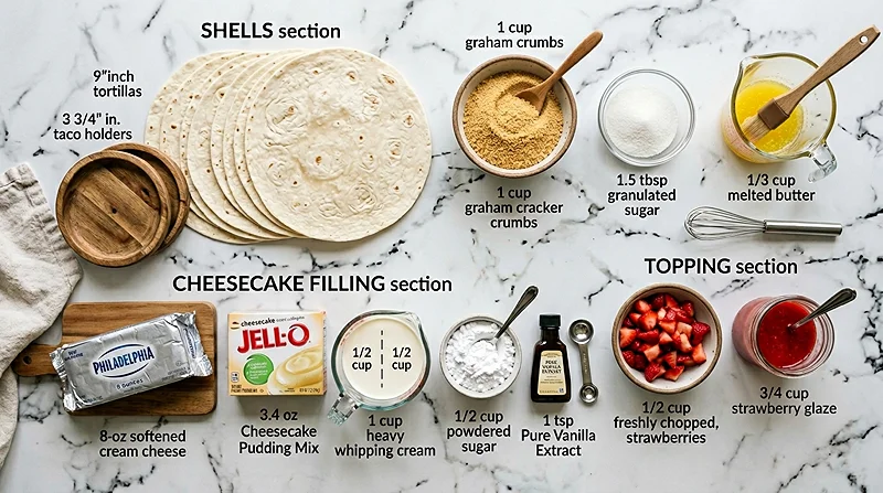 Easy Dessert Tacos 2 Cheesecake Dessert Tacos