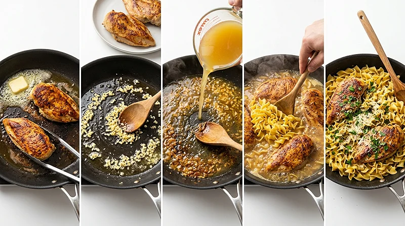 One-Pan Chicken with Buttered Noodles 3 Chicken Tender Recipes For Dinner