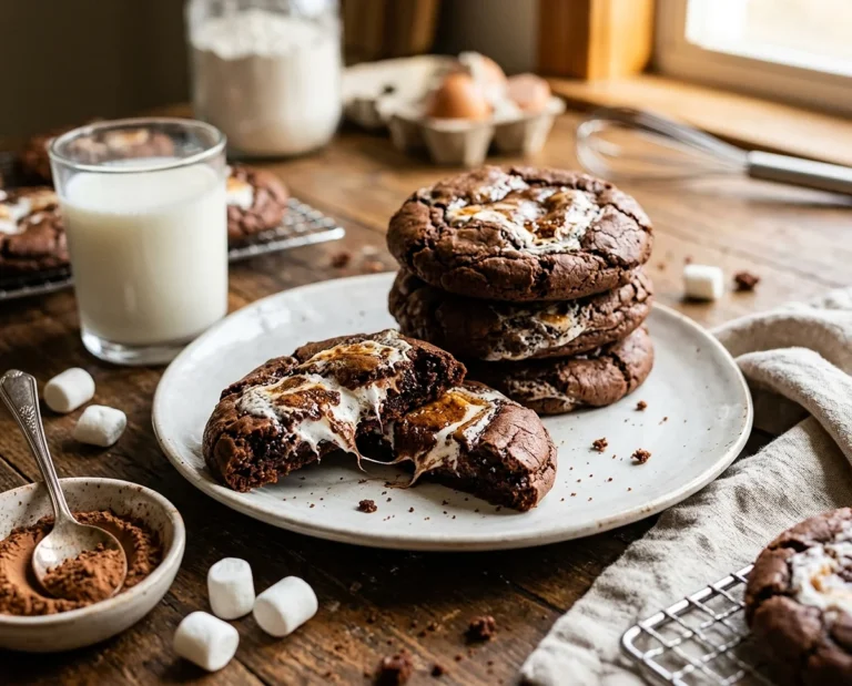 Chocolate Marshmallow Swirl Cookies