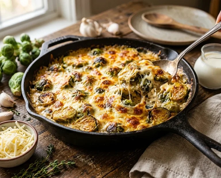 Creamy Baked Brussel Sprouts Recipe