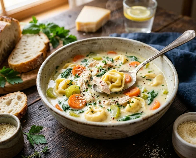 Creamy Chicken Tortellini Soup