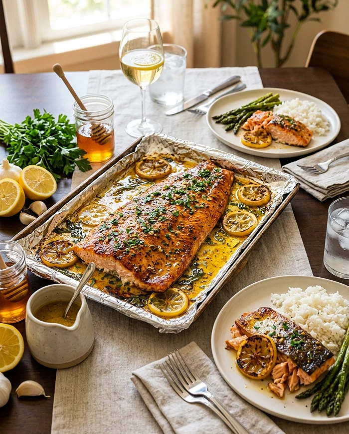 Sheet Pan Lemon Garlic Butter Salmon 4 Creamy Lemon Butter Garlic Salmon