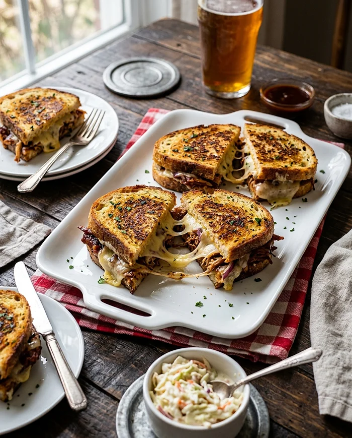 BBQ Chicken Grilled Cheese 4 Crockpot Lunch Meals