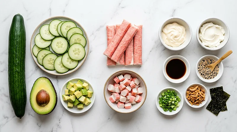 California Roll Cucumber Salad 2 Cucmber Salad Recipes